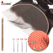 Leeons Professional Bronze Wig Ventilating Ventilating Needles For Wig Making With 4 Pcs Pin For Wig Making Crochet Hook Tools 2024 - buy cheap