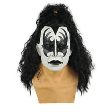 Kiss Gene Simmons-Máscara de látex para Cosplay, máscaras Punk, cantante, Chaim, Witz, Rock Bar, accesorio de DJ, disfraz para fiesta de Halloween 2024 - compra barato