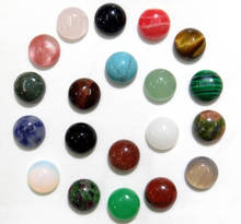 Wholesale 50pcs/10mm  Natural Stone agates crystal Beads  Half Round Flat Back Cabochons Smooth beads For DIY Jewelry making 2024 - buy cheap