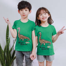 Kids Girls Cartoon T-shirts Kids Dinosaur Print T Shirt For Boys Children Summer Short Sleeve T-shirt Cotton Tops Tees Clothing 2024 - buy cheap