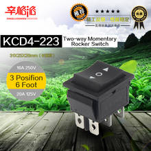 Two-way Momentary Rocker Switch 3 Posifion 6 Foot 16A/250V 20A/125V 25.5X31mm ON-OFF-ON Black KCD4-223 2024 - buy cheap