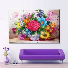 Flower 5D DIY Diamond Painting Bedroom Dining Room Warm Floral Embroidery Diamond Mosaic Drill Cross Stitch Home Decor 2024 - buy cheap