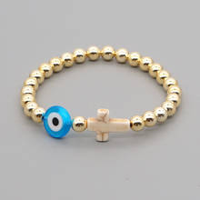 Go2boho Evil Eye Bracelet For Men Fashion Jewellery 2020 Jewelry Cross Bracelets Golden Beaded High Quality 2024 - buy cheap