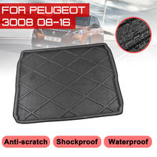 Alfombrilla impermeable para maletero de coche, alfombra antibarro, revestimiento de carga, para Peugeot 3008, 2008-2016 2024 - compra barato