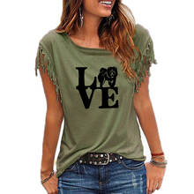 I Love Chow, модная женская футболка с принтом, графическая футболка для любителей собак и девушек, Женская хипстерская Повседневная футболка 2024 - купить недорого