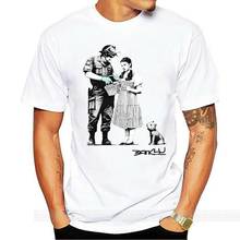 Banksy dorothy de oz wizard parar e procurar camisetas das senhoras dos homens S-XXL tamanhos masculino marca teesshirt men verão algodão t camisa 2024 - compre barato