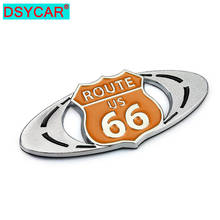 DSYCAR-guardabarros lateral para coche, 1 unidad, 3D, ruta de Metal, US 66, trasero, maletero, emblema, insignia, calcomanías 2024 - compra barato