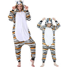 Gato de tigre Pijamas Crianças Animais Crianças Pijamas para Meninos Meninas Inverno Manga Longa Sleepwear Pijama Bonito do Ponto Dos Desenhos Animados Onesies 2024 - compre barato