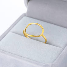 Геометрические кольца оригинальной формы для женщин из нержавеющей стали золотое кольцо Anillos Mujer Bijoux Ювелирные аксессуары мужские кольца подарки на день рождения 2024 - купить недорого