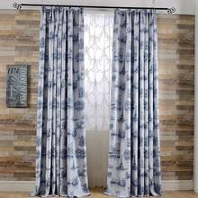 Modern Simple Blackout Curtains Eiffel Printed for Living Room Balcony Windows Bedroom Drapes 2024 - buy cheap