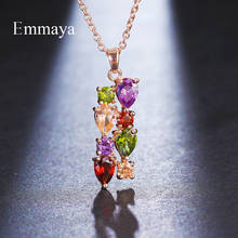 Emmaya Simple Style Double Row Zirconia Necklace For Female Fashion Decoration Bridal Party Colorful Jewelry Delicate Gift 2024 - buy cheap