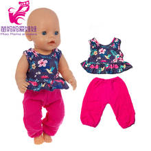 Conjunto de ropa para muñecas de 43 cm y 17 pulgadas, pijamas para bebés, juguetes para niñas 2024 - compra barato