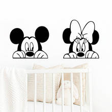 Disney Mickey Minnie Wall Stickers For Kids Rooms Home Decor Accessories Cartoon Wall Decal Vinyl Mural Art Diy Wallpaper 2024 - buy cheap