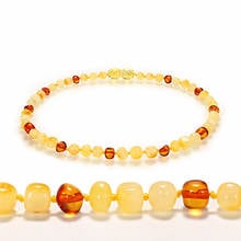 HAOHUPO Top Quality Cognac Honey Baltic Natural Amber Necklace Polish Original Necklace Men Christmas Necklace Kids Baby Jewelry 2024 - buy cheap