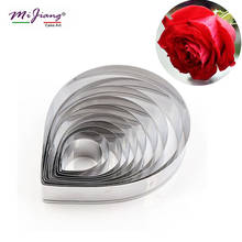 10pcs/set Stainless Steel Metal Fondant Cake Mold Rose Flower Petal Cookie Cutter Biscuit Chocolate Cake Decorating Tools A361 2024 - buy cheap