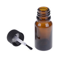 Botella de esmalte de uñas con tapa y cepillo, contenedor de cosméticos vacío, botella de vidrio redondo pequeña para esenciales, 5/10ML 2024 - compra barato