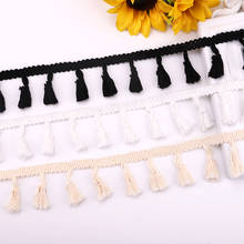 5Yards Cotton Crocheted Crafts Lace DIY Sewing Accessories Wedding Decoration Fabric 4cm Tassel Lace Trim 2024 - купить недорого