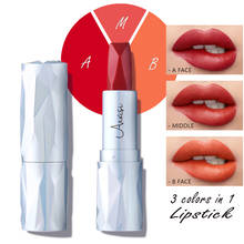 Lápiz labial 3 en 1, Maquillaje profesional, lápiz labial portátil completo para tinte de labios, cristal de diamante, mate, cosméticos, Maquillaje 2024 - compra barato