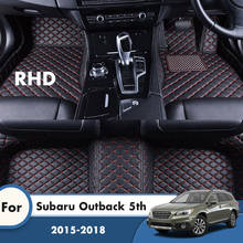Alfombrillas de coche RHD para Subaru Outback 5th, 2018, 2017, 2016, alfombras de cuero Artificial con estilo personalizado, accesorios de Interior de coche 2024 - compra barato