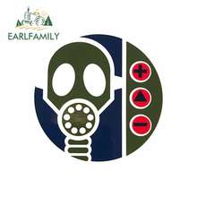 EARLFAMILY 13cm x 13cm For Alien Workshop Aws Gas Mask Vinyl Car Wrap Creative Stickers Car Graphic Decal Repair Sticker 2024 - buy cheap