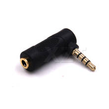 Conector banhado a ouro 1/4 jack, ângulo reto fêmea para 3.5mm 3 polegadas, plug de áudio estéreo, conector adaptador de entrada em forma de l, 1 peça 2024 - compre barato