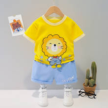 2021 Children's Baby Boy And Girl Clothes Cartoon Short-Sleeved Tops And Pants Suits Summer Leisure 2-Piece Set 2024 - buy cheap
