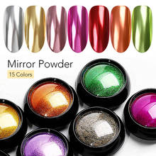 1 Box Nail Mirror Pigment Powder Rose Gold Silver Colors  Nail Glitter Metallic Color for Nail Art UV Gel Polishing 2024 - buy cheap