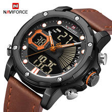 Топ люксовый бренд NAVIFORCE армейские военные мужские часы светодиодные цифровые кожаные спортивные часы кварцевые мужские часы Relogio Masculino 9172 2024 - купить недорого