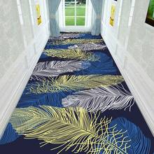 Nordic Modern Feather Pattern Corridor Stair Carpet Hotel Long Aisle Rug Home Entrance/Hallway Doormat Anti-Slip Rugs 2024 - buy cheap