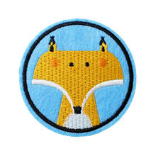 FOX Size:6.0x6.0cm Embroidered Patch for Clothing Iron on Sew Applique Cute Fabric Clothes Shoes Bags Decoration Patches 2024 - buy cheap