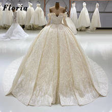 Женское свадебное платье It's yiiya, белое платье с длинным шлейфом и бисером на лето 2020 2024 - купить недорого