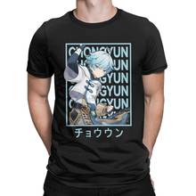 Men chongyun genshin impacto anime jogo t-shirts puro algodão roupas louco manga curta em torno do pescoço camiseta presente idéia t-shirts 2024 - compre barato