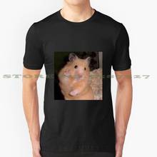 Camiseta estilosa pendurada hamster, camiseta estampa de paz 2024 - compre barato