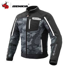 BENKIA Motorcycle Jacket Men Summer Mesh Moto Jacket Protective Gear Motocross Off-Road Racing Jacket Chaqueta Moto S-5XL 2024 - buy cheap