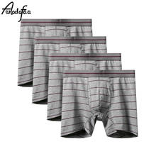 4Pcs/lot New Fashion Men's Cotton Long Leg Boxer Shorts Men Underwear Plus Size 3XL Quality Fabrics Mens Underpants Brand Cuecas 2024 - buy cheap