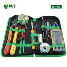16 in 1 Household Professional Tool with Screwdrivers Soldering Iron Multimeter and Tweezers for Phone Laptop PC repair BST-113 2024 - buy cheap