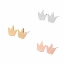 Jisensp Vintage Lovely Crown Stud pendientes joyería de moda para mujeres niños geométricos pendientes boucle d'oreille femme 2019 2024 - compra barato