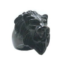 316L Stainless Steel Cool Classic Black Lion King Ring 2024 - buy cheap