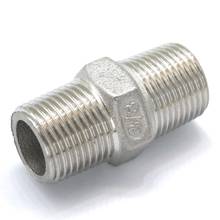3/8" BSP Male Thread Hex Nipple Union 304 Stainless Pipe Fitting Connector Coupler water oil air Pipe joint 2024 - buy cheap