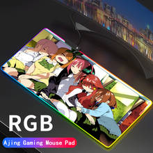 The Quintessential Quintuplets-alfombrilla de ratón RGB grande para Gamer, alfombra Led grande, alfombrilla de juego de escritorio para PC con retroiluminación 2024 - compra barato