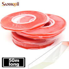 SANHOOII 50M 0.2mm for DIY Phone LCD Screen Auto Car Heat Resistant Double Sided Sticker Clear PET Acrylic Adhesive Tape 2024 - buy cheap