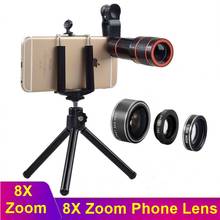 Tongdaytech-lente de câmera do telefone, universal, zoom óptico, 8x, portátil, telescópio, com tripé, para smartphone iphone 12 pro, samsung 2024 - compre barato