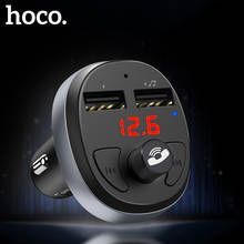 HOCO Dual USB Car Charger LED Display FM Transmitter Modulator Bluetooth Handsfree Car Kit Audio MP3 Music Player for iphone 11 2024 - buy cheap