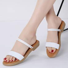 2020 Women sandals summer genuine leather fashion sandals women ankle strap beach sandals ladies white gladiator sandals 722 2024 - buy cheap