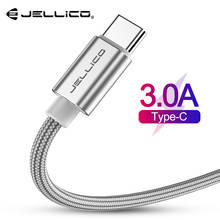 Jellico кабель USB Type-C с функцией быстрой зарядки кабель с разъемом usb-c Type-C 3.1A кабеля для передачи данных для мобильного телефона зарядное устройство для Samsung S21 S8 Note 8 Xiaomi Mi6 Huawei адаптер 2024 - купить недорого