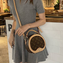 LANKOU Circular Design Fashion Women Shoulder Leather Women's Crossbody Messenger Bags Ladies Purse Female Round Bolsa Handbag 2024 - buy cheap