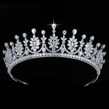 Coroa hadiyana joias de cabelo vintage para casamento, para festa, acessórios para o cabelo, zircão de alta qualidade, bc5680, corona princesa 2024 - compre barato