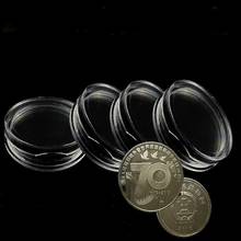 Cápsulas de plástico para moedas, caixa redonda de 25mm para guardar moedas no farol, caixa de plástico para moedas com 10 peças 2024 - compre barato