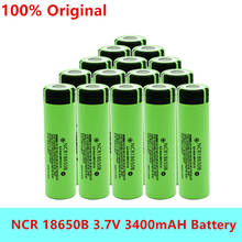 Ncr18650b bateria de lítio recarregável, bateria 2021 nova, 100% v 3.7 mah, ncr18650b, lanterna, bateria especial 3400 2024 - compre barato