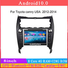 8 "Android 9,0 автомобильный аудио стерео для toyota camry США, Ближний Восточный автомобильный Мультимедиа gps навигация 8core 4g ram 64g rom 2024 - купить недорого